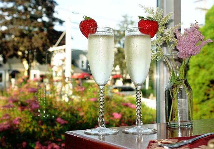Champagne at Hartwell House