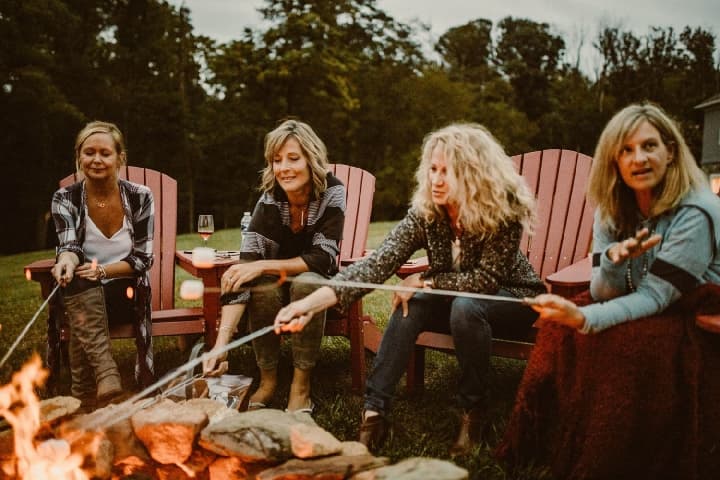 ladies at firepit