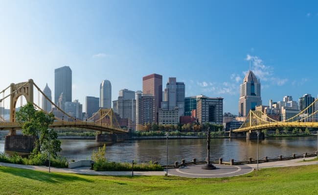 City and waterfront view at Western Pennsylvania