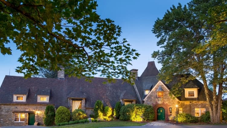 Night time view of the French Manor Inn
