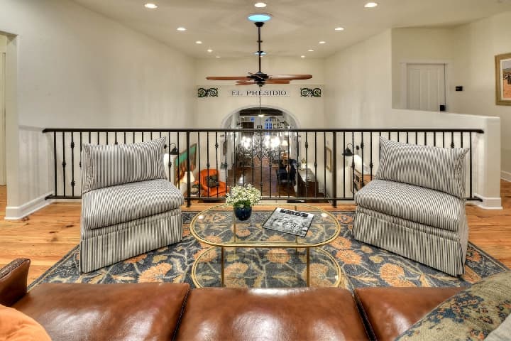 upstairs balcony