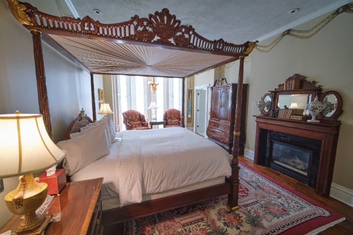 suite with fireplace