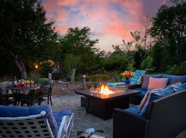 Firepit at sunset