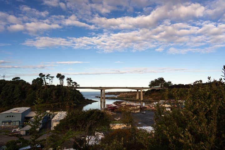 Views of the Working Noyo Harbor and the Pacific Ocean