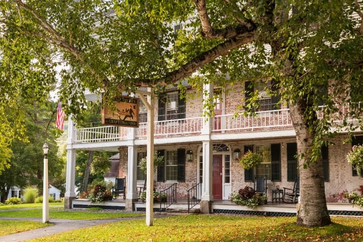 exterior front porch view of The Grafton Inn