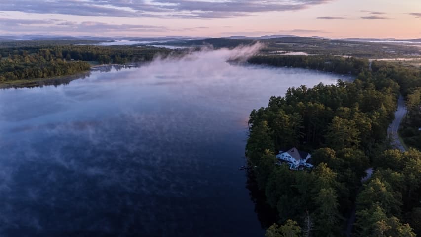 Wolf Cove Inn Aerial Shots of lake and surrounding landscape