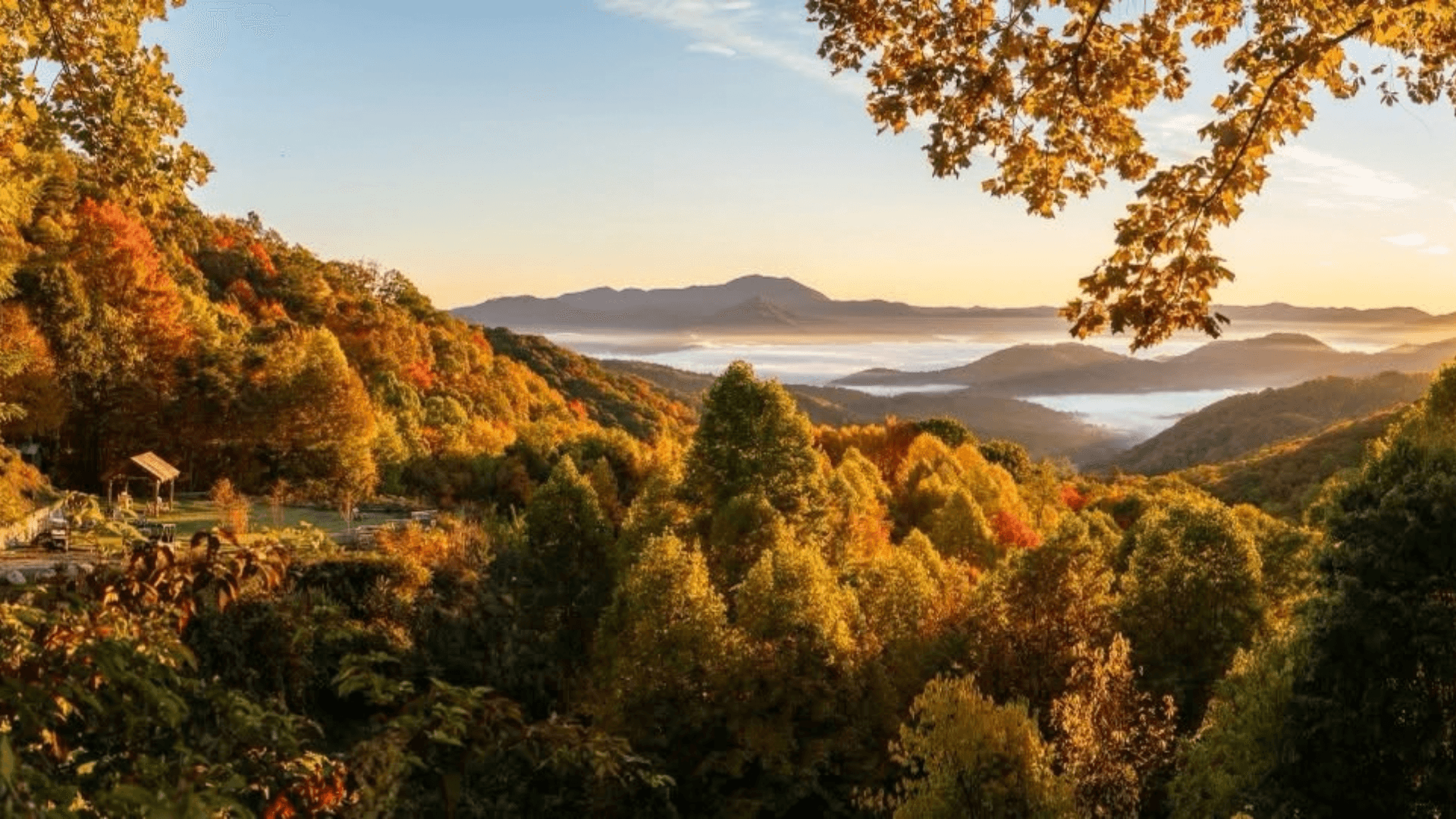 Scenic view of an autumn day
