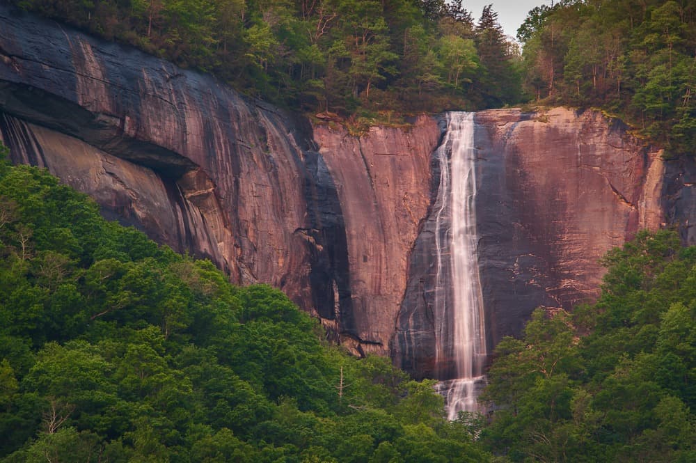 hickory Nut falls, another one of the top things to do in Chimney Rock, NC