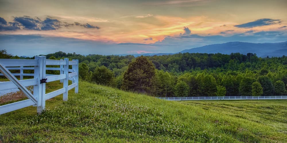 Beautiful Mountains and pasture near the Tyron Equestrian Center in North Carolina
