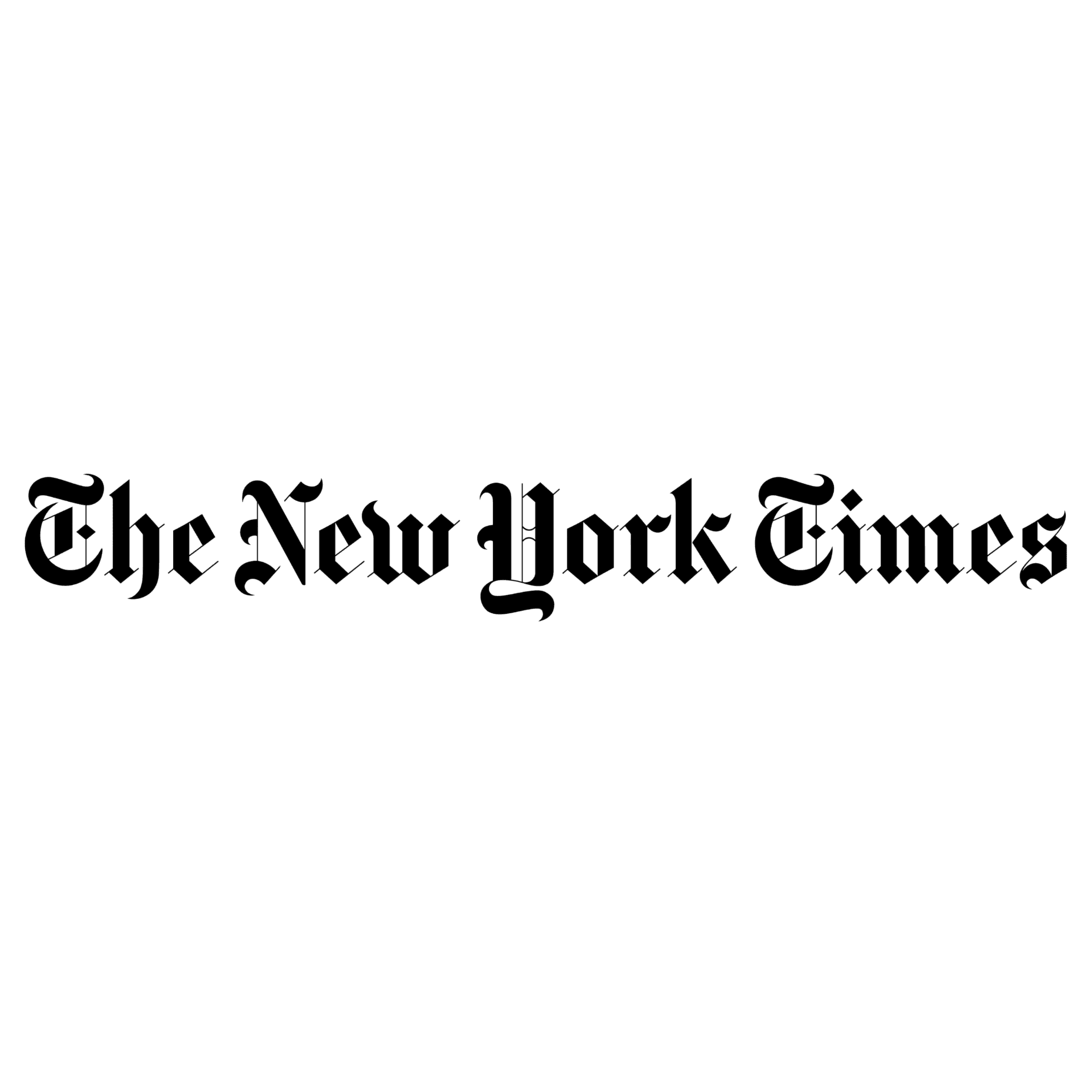 The New York Times logo in its signature Gothic-style lettering.